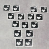 Glitter-Tattoo Schablone | 15x Herzen
