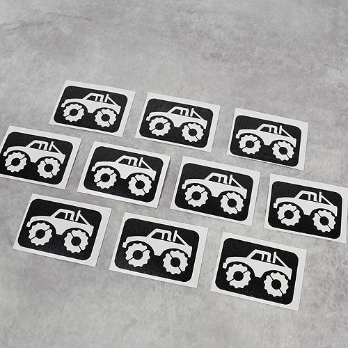 Glitter-Tattoo Schablone | 10x Monster Truck