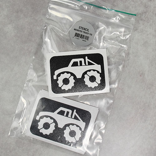 Glitter-Tattoo Schablone | 10x Monster Truck