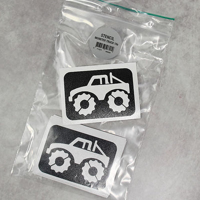 Glitter-Tattoo Schablone | 10x Monster Truck