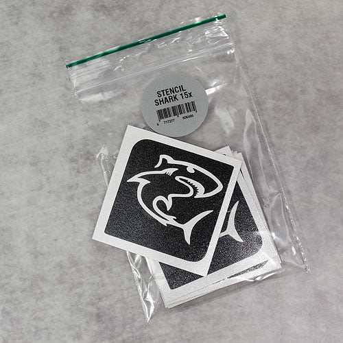 Glitter-Tattoo Schablone | 15x Haifisch