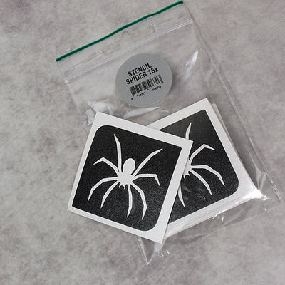 Glitter-Tattoo Schablone | 15x Spinne