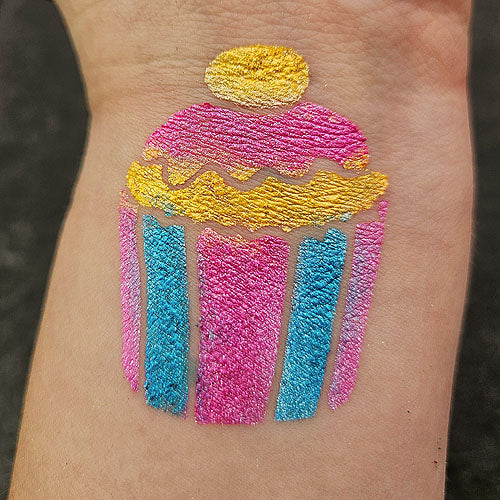 Glitter-Tattoo Schablone | 10x Cupcake