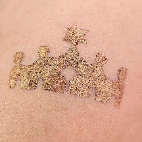 Glitter-Tattoo Schablone | 15x Krone