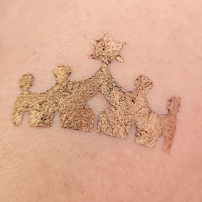Glitter-Tattoo Schablone | 15x Krone