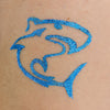 Glitter-Tattoo Schablone | 15x Haifisch