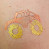 Glitter-Tattoo Schablone | 10x Monster Truck