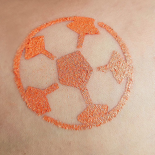 Glitter-Tattoo Schablone | 15x Fussball