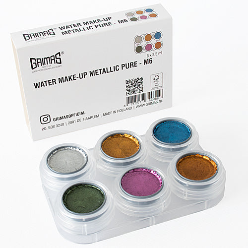 Water Make-Up Pallet M6 | Metallic Grimas at Deinparadies.ch