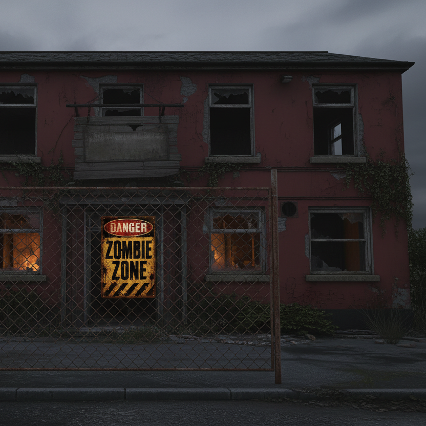 Metallschild | Danger Zombie Zone