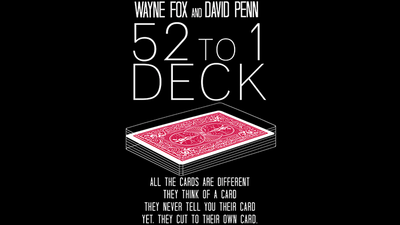 52 to 1 Deck | Wayne Fox, David Penn - Red - Murphy's Magic