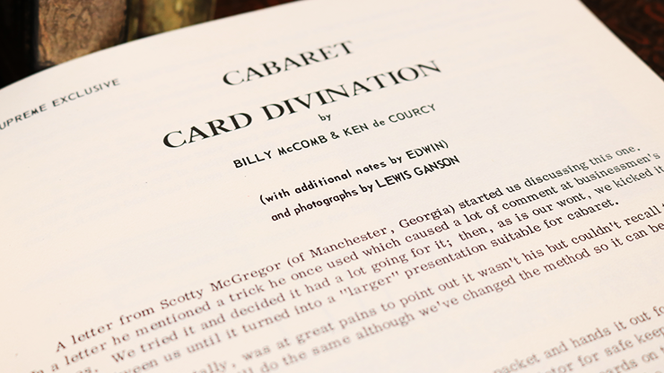 Cabaret Card Divination by Billy McComb and Ken de Courcy Ed Meredith Deinparadies.ch