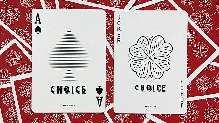 Choice Cloverback (Rojo) Naipes Penguin Magic en Deinparadies.ch