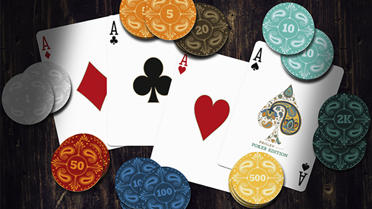 Carte da gioco Paisley Poker rosse della Dutch Card House Company Deinparadies.ch a Deinparadies.ch