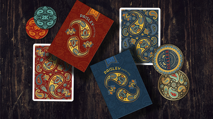 Paisley Poker Blue Playing Cards by Dutch Card House Company Deinparadies.ch consider Deinparadies.ch