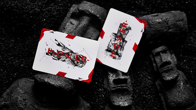 Moai Red Edition Playing Cards by Bocopo Xu Yu Juan at Deinparadies.ch