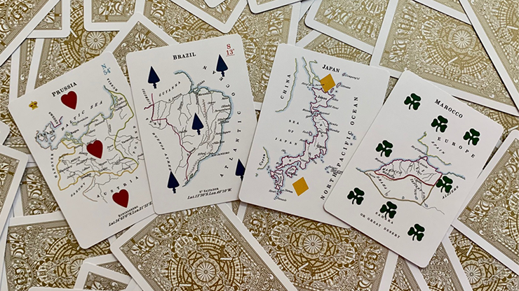 Gilded Geographical Hodges Playing Cards Playing Card Decks bei Deinparadies.ch