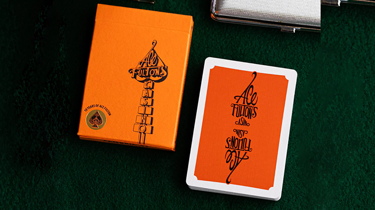 ACE FULTON'S 10 YEAR ANNIVERSARY SUNSET ORANGE PLAYING CARDS FULTONS Playing Cards at Deinparadies.ch
