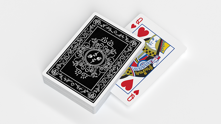 Carte da gioco rose nere | Carte da gioco Black Roses completamente contrassegnate Deinparadies.ch
