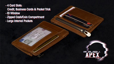 Apex Wallet Brown (Gimmick and Online instructions) by Thomas Sealey Saturn Magic bei Deinparadies.ch