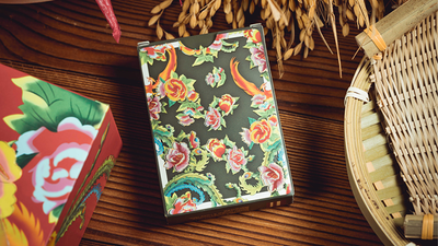 Phoenix and Peony (Green) Playing Cards | Bacon Playing Card Company Bacon Magic bei Deinparadies.ch
