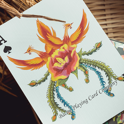 Phoenix and Peony (Green) Playing Cards | Bacon Playing Card Company Bacon Magic bei Deinparadies.ch