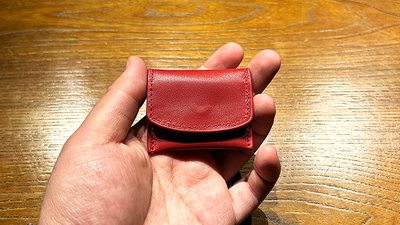 The Cowhide Coin Wallet - Red - Bacon Magic