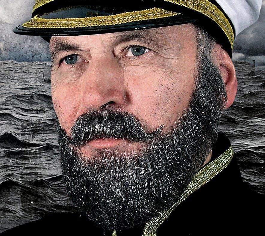 Kapitän Bartkombination Echthaar weiss-Metamorph-Deinparadies.ch