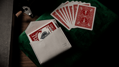 Porte-cartes à jouer en cuir de luxe (blanc) TCC présente à Deinparadies.ch