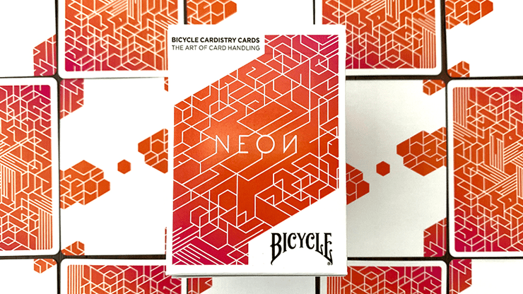 Carte da gioco al neon a urto arancione Bicycle a Deinparadies.ch