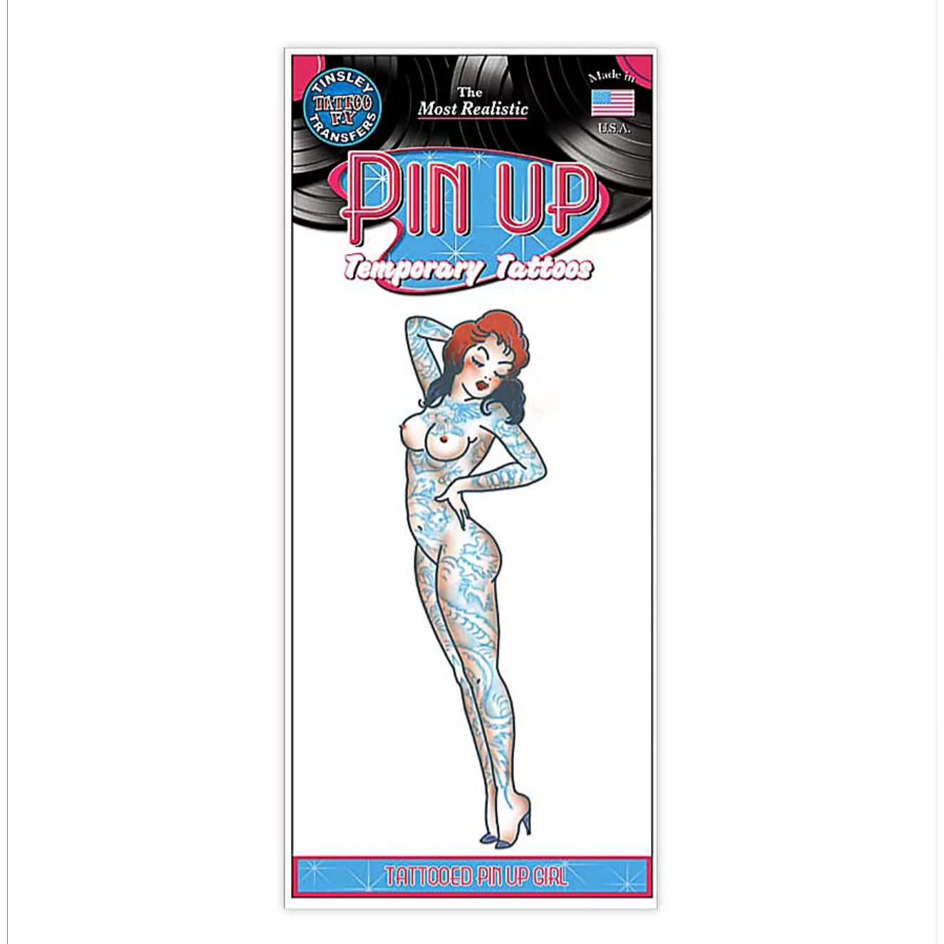 Pin-Up Girl Blue | Klebetattoos Maskworld bei Deinparadies.ch