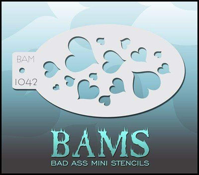 Bad Ass Mini Hearts 2 Bad Ass Stencils Deinparadies.ch