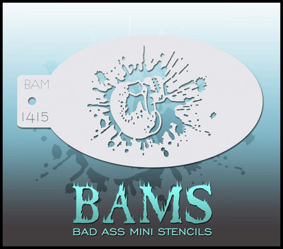 Bad Ass Mini Schädel Splash Bad Ass Stencils bei Deinparadies.ch