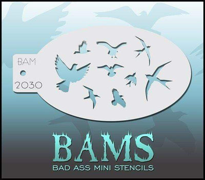 Bad Ass Mini Vögel Bad Ass Stencils bei Deinparadies.ch
