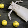 Palline in pelle da baseball per il gioco della coppa | 2,5 cm - Giallo - La magia di Murphy