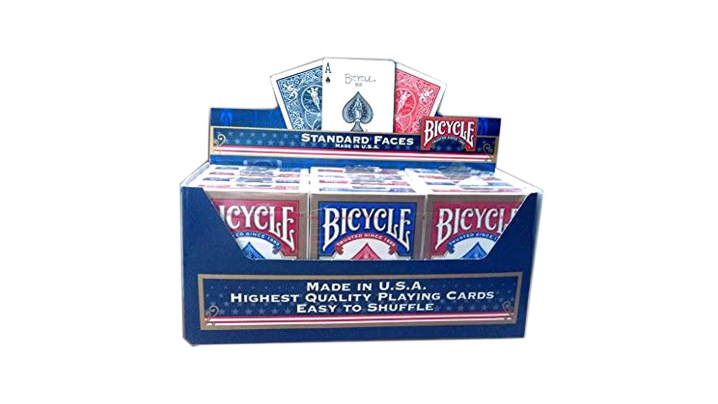 Bicycle Spielkarten Poker Deck Standard 12er Brick (rot/blau) Bicycle bei Deinparadies.ch