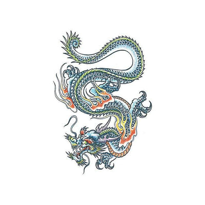 Chinesischer Drache Tattoo | Klebetattoos Tinsley Transfers bei Deinparadies.ch