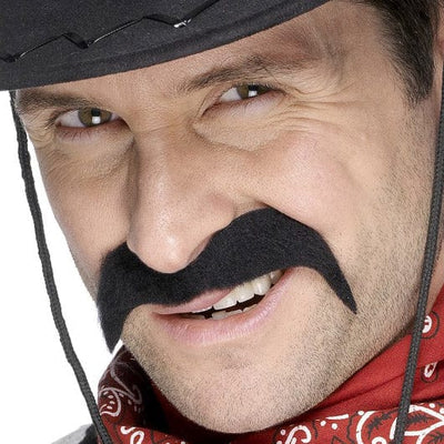 Cowboy mustache black Smiffys case Deinparadies.ch
