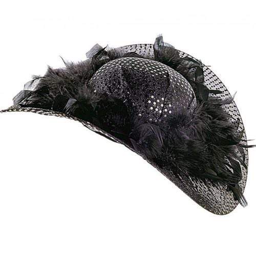 Black women's hat with feathers Widman bei Deinparadies.ch