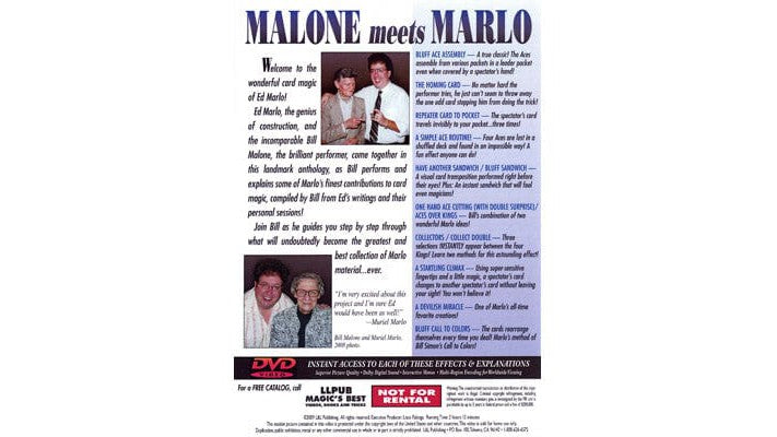 Malone Meets Marlo #1 by Bill Malone - Murphys