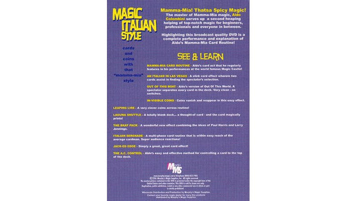 Magic Italian Style by Aldo Colombini Anubis Media Corporation bei Deinparadies.ch