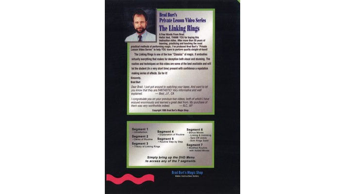 The Linking Rings - Brad Burt, DVD Brad Burt's Magic Shop bei Deinparadies.ch