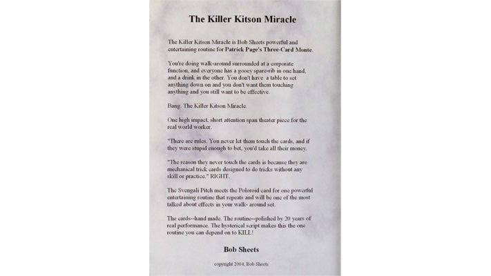 Killer Kitson Miracle by Bob Sheets Impossible Prods. Inc. - Bob Sheets at Deinparadies.ch