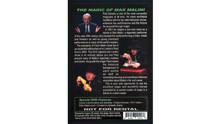 The Magic of Max Malini by Paul Daniels Meir Yedid Magic Deinparadies.ch