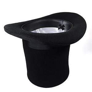 Sombrero de copa noble negro alto 20cm Disfraces Thetru Deinparadies.ch