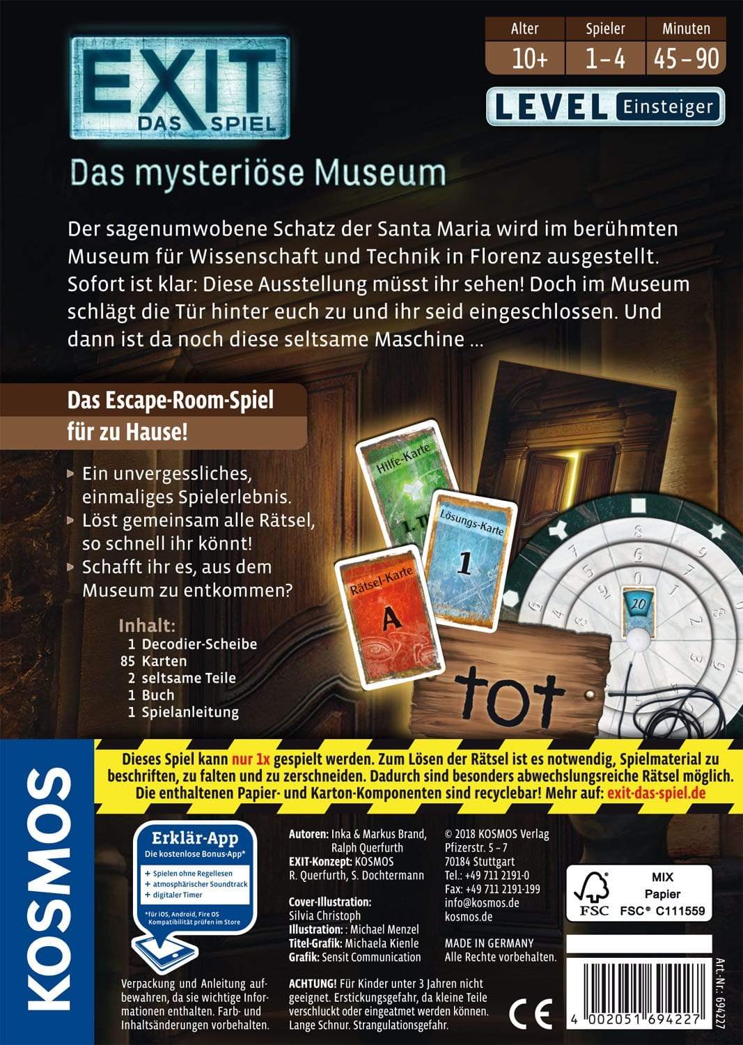 EXIT: The Mysterious Museum Kosmos at Deinparadies.ch