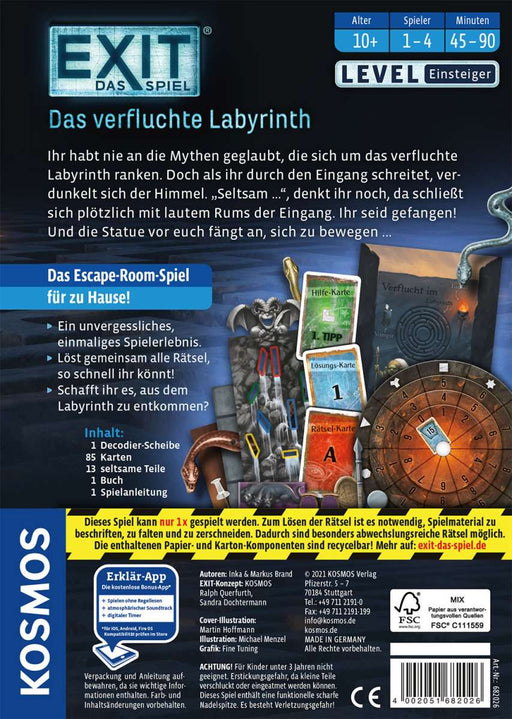 EXIT - Das Spiel: Das verfluchte Labyrinth Kosmos bei Deinparadies.ch
