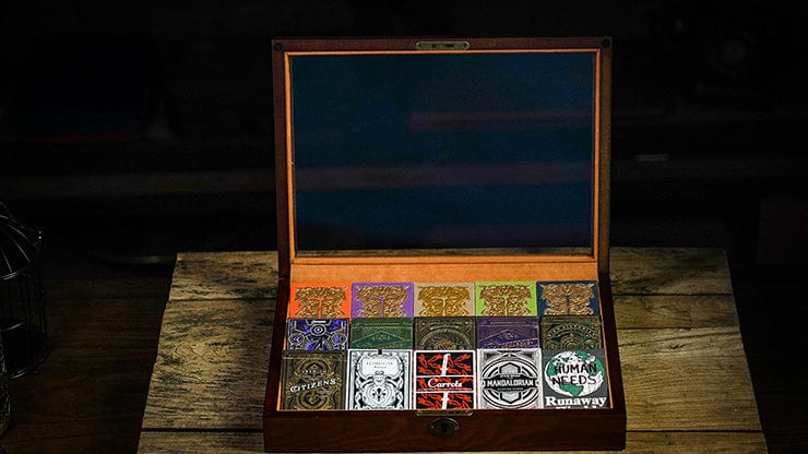 Wooden display box for 15 decks of cards TCC Presents Deinparadies.ch