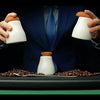 Increíbles tazas de café y granos de Vulpine