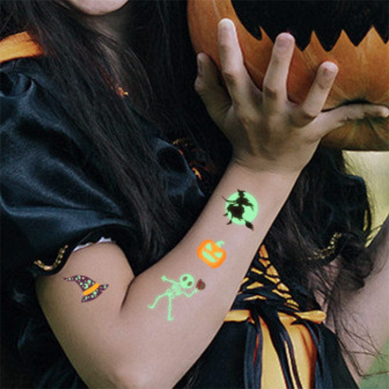 Luminous tattoos for Halloween Deinparadies.ch consider Deinparadies.ch